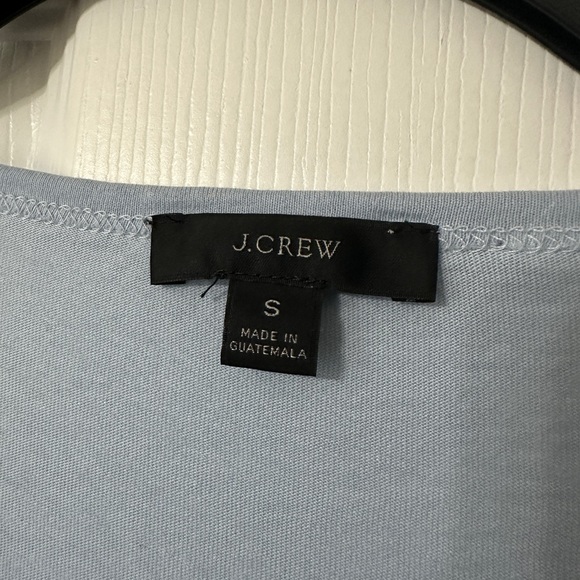 J Crew Blue Broken In Jersey Tiered Mini Dress Size S - Picture 6 of 6